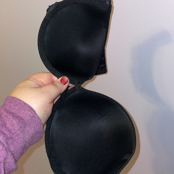 Victoria’s Secret Angels Black Strapless Side Lace Detail Bra size 34D - Picture 10 of 15